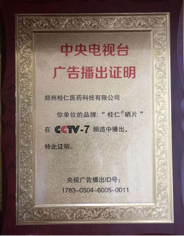 中央电视台广告播出证明